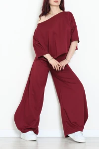 İki İplik Tasarım Vortex Eşofman Takımı Bordo - 439631.1857.