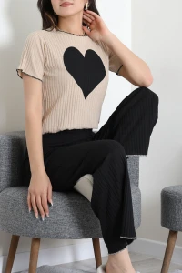 Fitilli Pijama Takımı Siyah - 52304.1567.