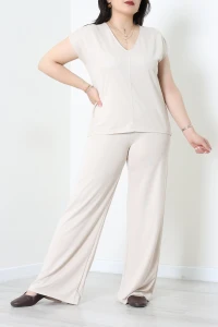Büyük Beden Modal Kumaş Takım Taş - 71337.1567.