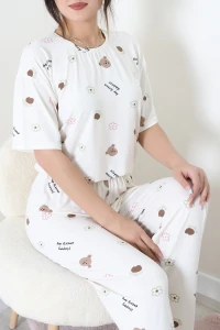 Milan Alt Üst Aynı Pijama Takımı Ekruayı - 792.1287.