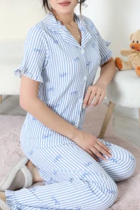 Bürümcük Düğmeli Pijama Takımı Bebemavi - 53501.2123.