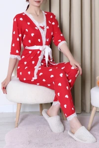 Cares 3'Lü Pijama Takımı Kırmızıkalp - 162.1287.