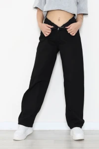 Tokalı Baggy Kot Pantolon Siyah - 31581.1184.