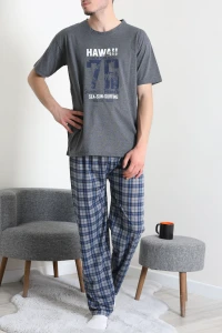 Süprem Erkek Pijama Takımı Füme - 42789.1838.
