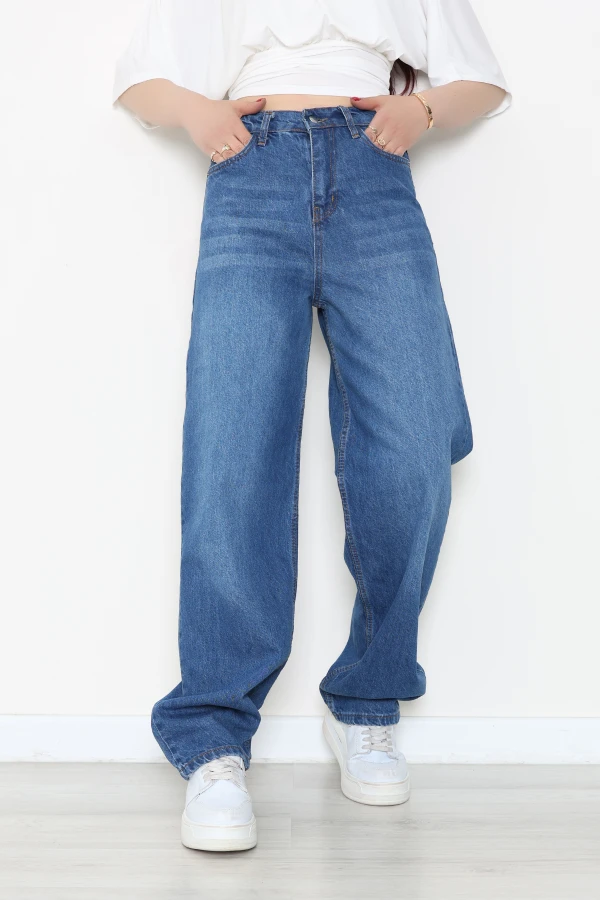 Baggy Kot Pantolon Mavi - 55595.2088.