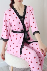3 Lü Set Pijama Takımı Pembeçilek - 623.1287.