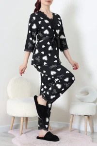 3 Lü Set Pijama Takımı Siyah - 623.1287.