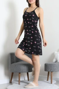 İp Askılı Eteği Sufleli Gecelik Elbise Flamingo - 663.1287.