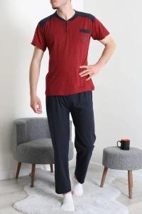 Süprem Erkek Cepli Pijama Takımı Bordolaci - 71767.1838.