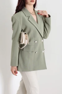 Crep Kumaş Astarlı Blazer Ceket Çağla - 8764.179.