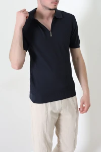 Polo Yaka Kısa Kollu Erkek Triko Lacivert - 71656.518.