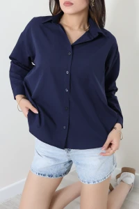 Oversize Gömlek Lacivert - 2995.179.