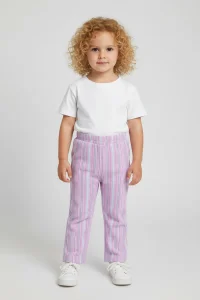 3-8 yaş Bürümcük Çocuk Pantolon Lila - 53533.1981.