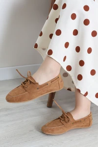 Süet Loafer Babet Kahve - 44096.264.
