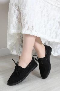 Süet Loafer Babet Siyah - 44096.264.