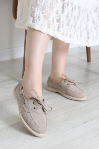 Süet Loafer Babet Vizonkrem - 44096.264.