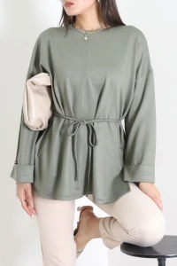Kristal Kemerli Tunik Haki - 53554.253.