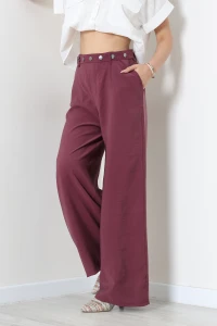 Çıtçıt Kemerli Dokuma Modal Pantolon Açıkmürdüm - 71546.1837.