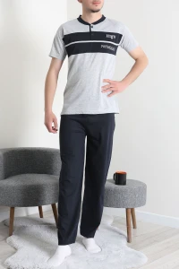 Süprem Erkek Pijama Takımı Gri - 20833.1838.