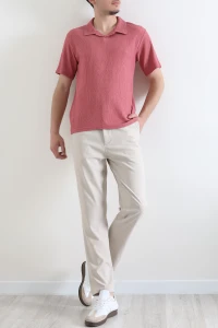 Polo Yaka Bürümcük Erkek Tişört Gülkurusu - 70928.1937.