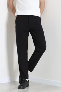 Regular Fit Keten Erkek Pantolon Siyah - 71879.1947.