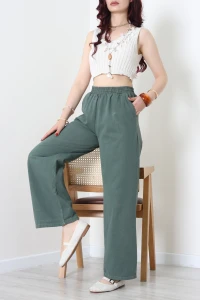 Gabardin Lastikli Pantolon Haki - 32828.2176.