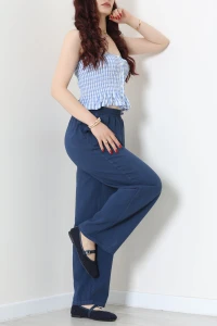 Gabardin Lastikli Pantolon Mavi - 32828.2176.