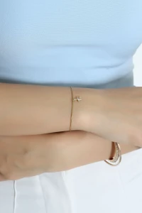 Çelik Yıldız Bileklik Gold - 32964.2063.