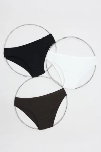 Fitilli Pamuk Bikini Külot Çokrenkli - 53564.2158.