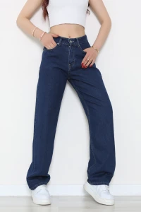 Wide Leg Palazzo Kot Pantolon Lacivert - 32473.2059.