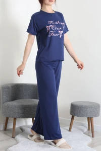 Süprem Baskılı Pijama Takımı Lacipembe - 53526.1567.
