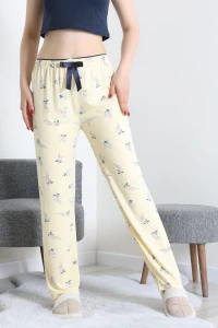 Viskon Pijama Altı Sarı - 53587.2145.