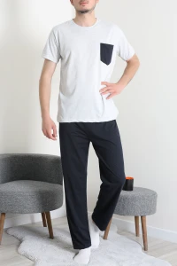 Süprem Cepli Erkek Pijama Takımı Grisiyah - 71835.1048.