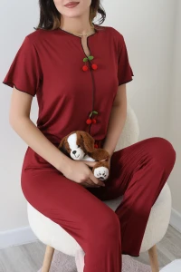 Milan Pijama Takımı Bordo - 52326.1857.