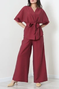 Modal Kimono Takım Bordo - 55143.701.