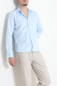 Saten Slimfit Erkek Klasik Gömlek Bebemavi - 71889.2182.