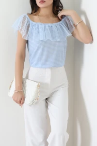 Tüllü Crop Bluz Bebemavi - 71919.2192.