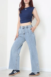 Paça Çıtçıtlı Palazzo Kot Pantolon Karyıkama - 33056.2121.