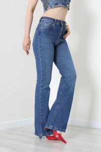 İspanyol Paça Kot Pantolon Mavi - 33071.1968.