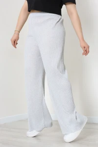 Fitilli Büyük Beden Pantolon Gri - 52309.1567.