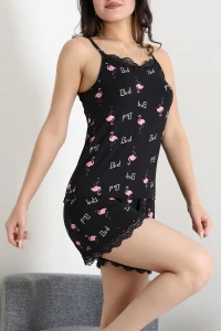 Milan Şortlu Pijama Takımı Siyahpembe - 765.1287.