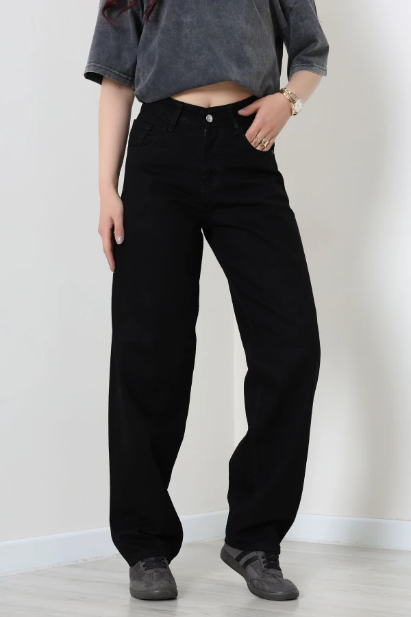 Baggy Kot Pantolon Siyah - 31158.2059.