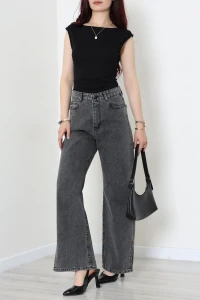 Paça Yırtmaçlı Kot Pantolon Gri - 33061.2121.