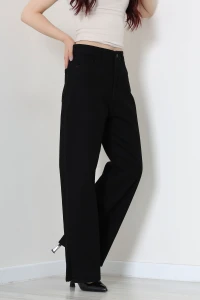Paça Yırtmaçlı Kot Pantolon Siyah - 33061.2121.