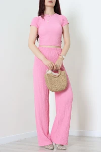 Bisiklet Yaka Bubble Takım Pembe - 55292.316.