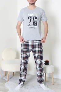 Süprem Erkek Pijama Takımı Grikırmızı - 42789.1838.