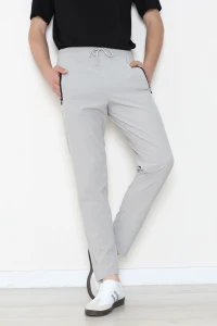 Spor Likra Bel Lastik 3 Cepli Erkek Pantolon Gri - 75053.1937.
