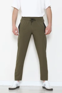Spor Likra Bel Lastik 3 Cepli Erkek Pantolon Haki - 75053.1937.