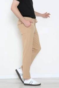 Diogonel Likralı Beli Lastikli Duble Paça Erkek Pantolon Camel - 79002.1937.