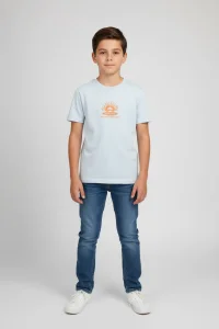 10-13 Yaş Baskılı Erkek Çocuk Tişört Gri - 3260130.1576.